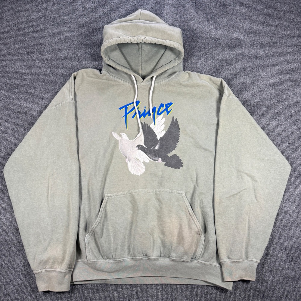 Prince and the Revolution World Tour 1984-85 Hoodie Green Size Large Streetwear